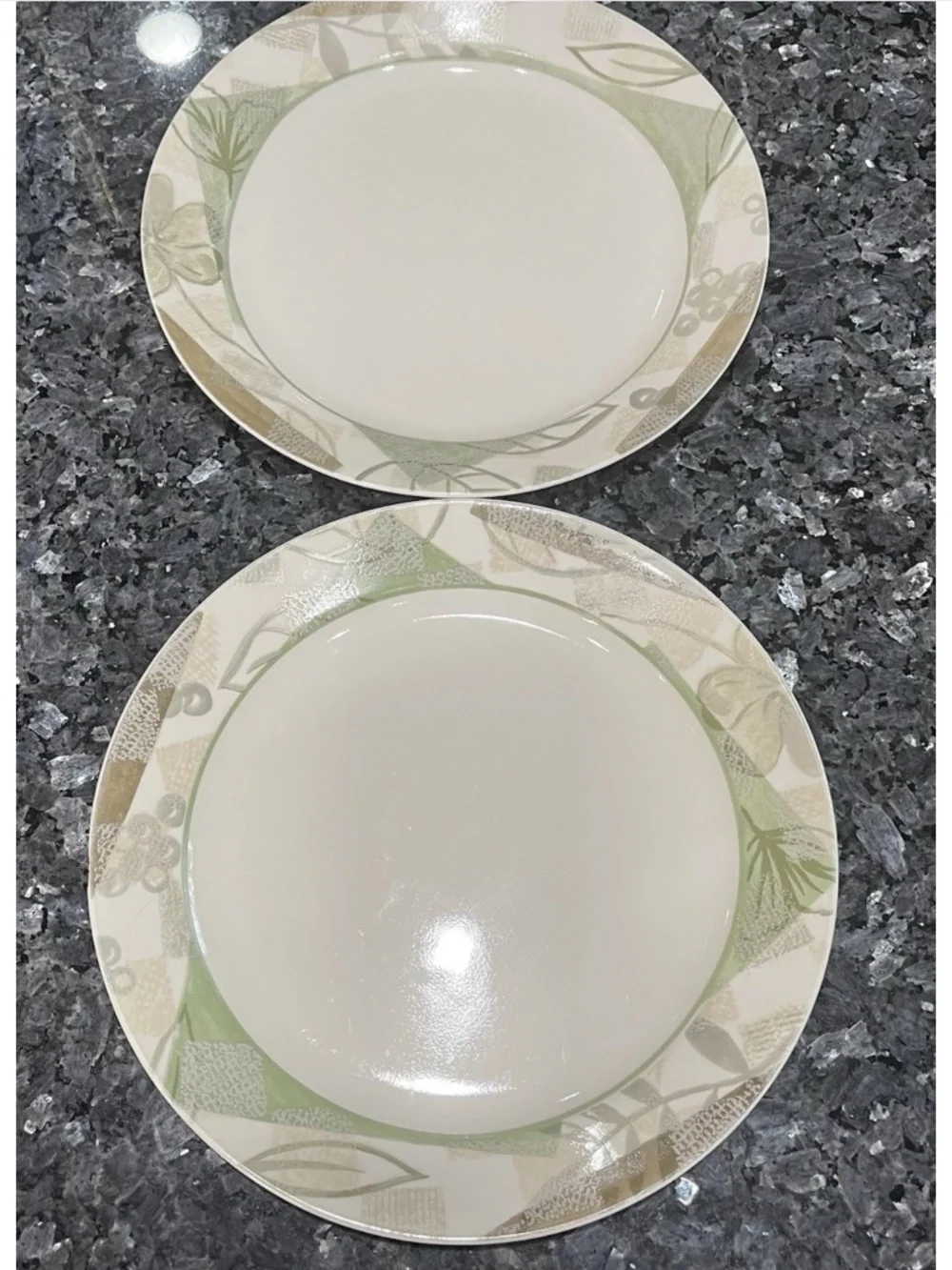 Corelle Textured Leaves Set of 2 Dinner Plates 10.25”
